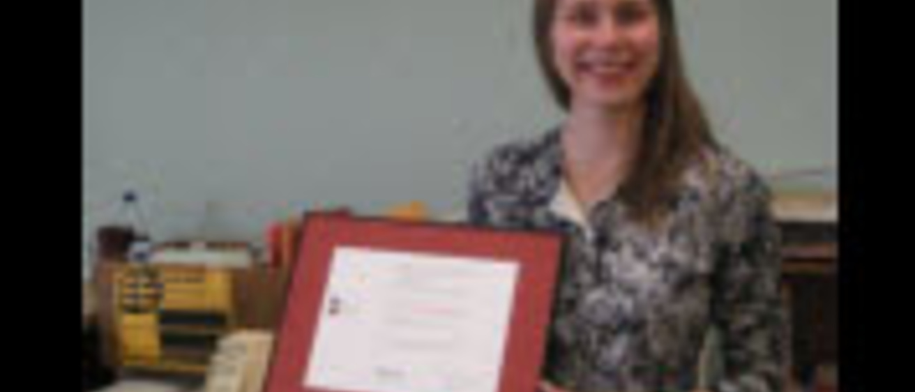 Caroline Brigham Receives AICP Outstanding Student Award