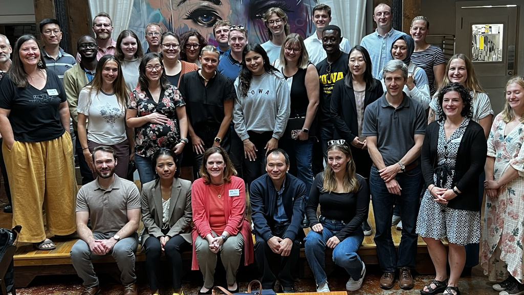 Group shot of students, faculty and others involved in the IISC Dubuque community engagement projects in the 2023-2024 academic year.