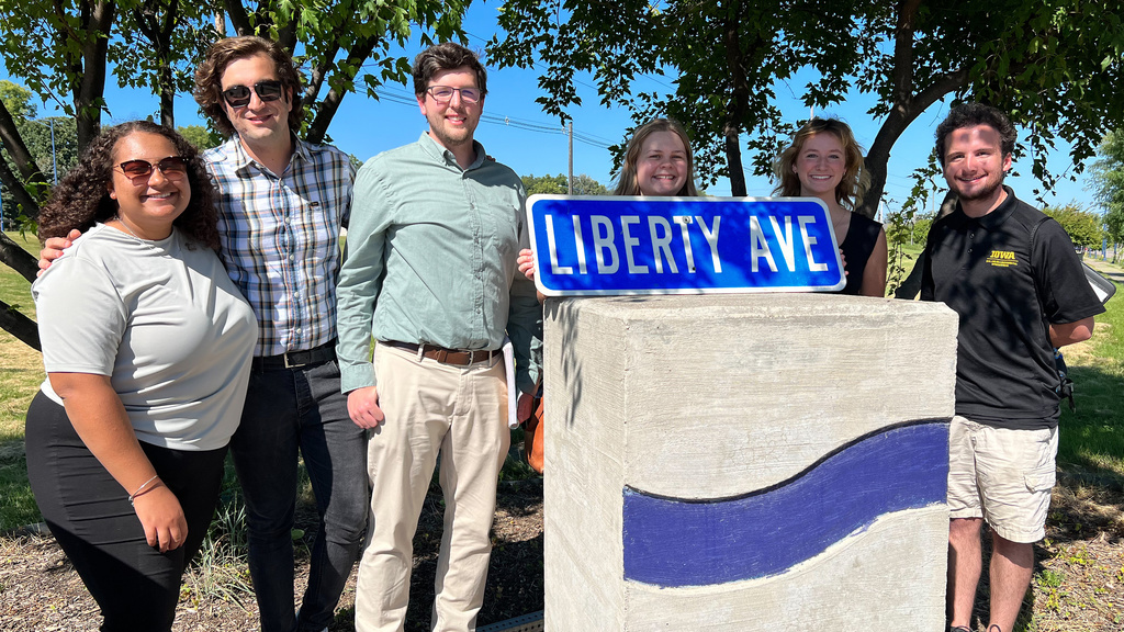 Student team for IISC capstone, Liberty Square in Clinton, IA