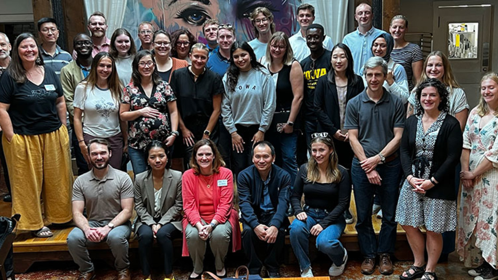 Group shot of students, faculty and others involved in the IISC Dubuque community engagement projects in the 2023-2024 academic year.